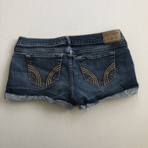 Hollister Shorts Women's Blue Denim Mini Shorts Reg Fit Size 5 w27 30x1.5 - Picture 8 of 12